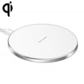 15W Metal Round Wireless Charger Smart Fast Charge, Black + Black Surface, Silver + White Surface, Red + Black Surface, Gold + White Surface, Mirror Black, Mirror White