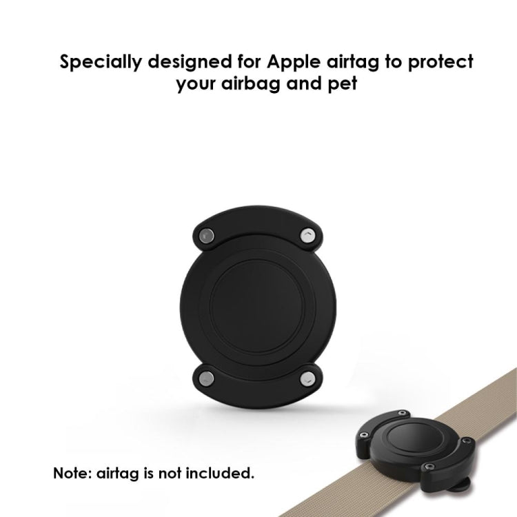 For AirTag 2nd Gen / AirTag 1st Gen Protective Case  Anti-scratch Waterproof Cover, All Inclusive Black