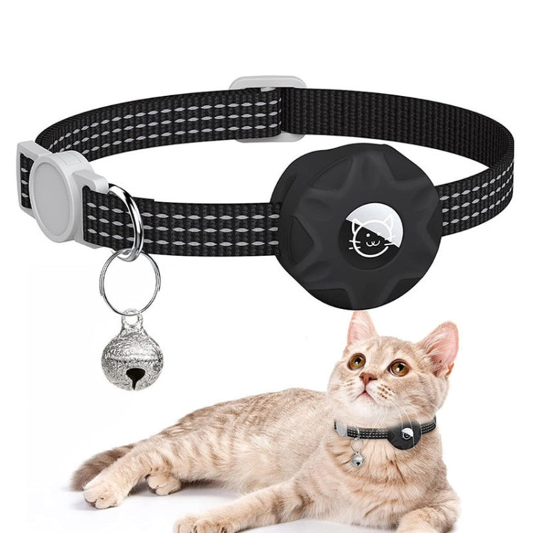 For AirTag 2nd Gen / AirTag 1st Gen Tracker Silicone Case Reflective Pet Cat Collar With Bell