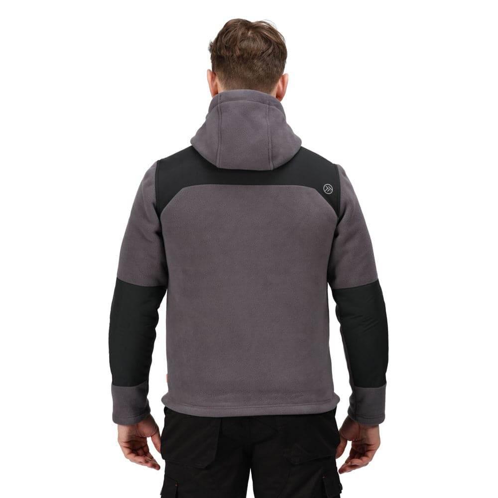 Regatta TRF664 Garrison Hooded Jacket Iron/Black Medium
