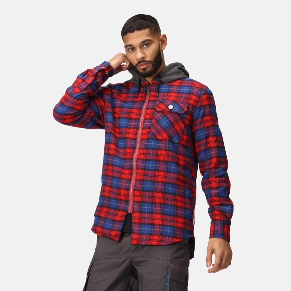 Regatta TRS205 Hooded Shirt Jacket Classic Red 3XL