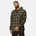 Regatta TRS205 Hooded Shirt Jacket Dark Khaki Check / Small