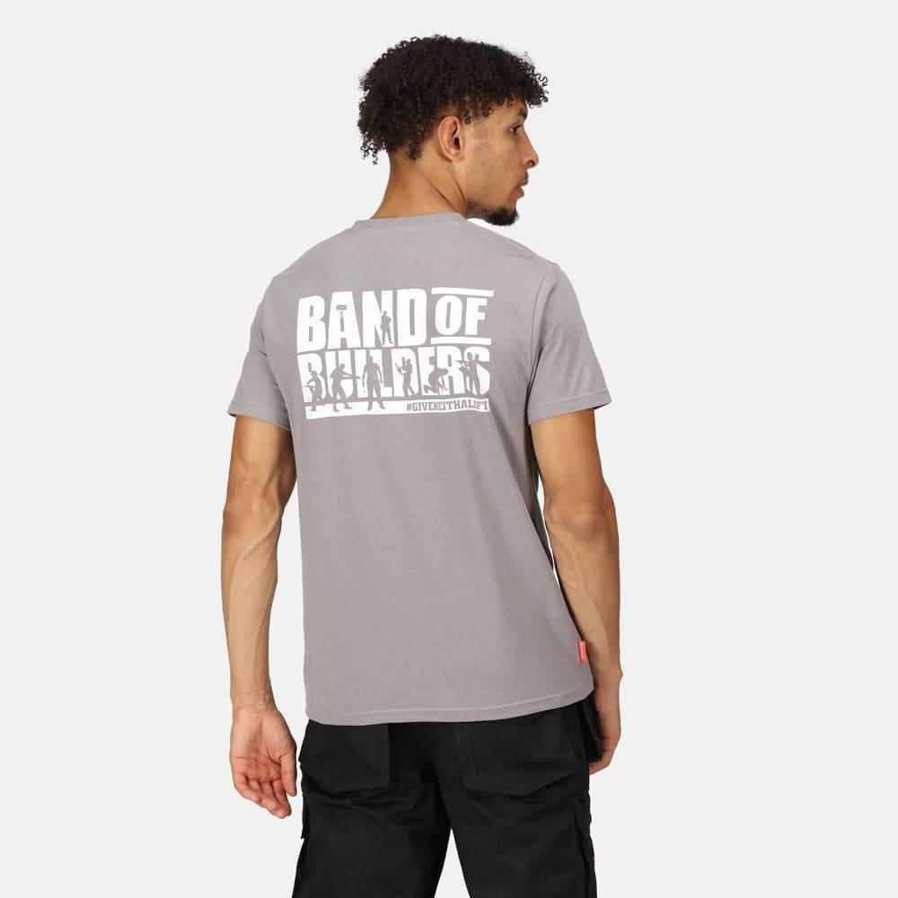 Regatta TRS206 Band of Builders Workwear T-Shirt RockGrey Marl Medium