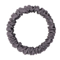 Dark Grey Silk Scrunchie - Skinny