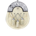 Brass Cantle Full Dress Leather Sporran Traditional Scottish Wallet Kilts With Chain Belt