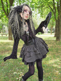 Dark in Love Vintage Striped Ruffle Tier Dress