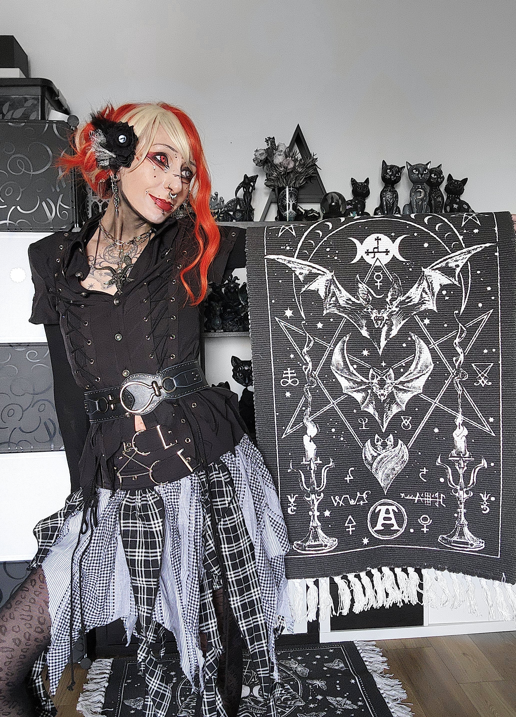 Dark in Love Morrigan Punk Patchwork Skirt