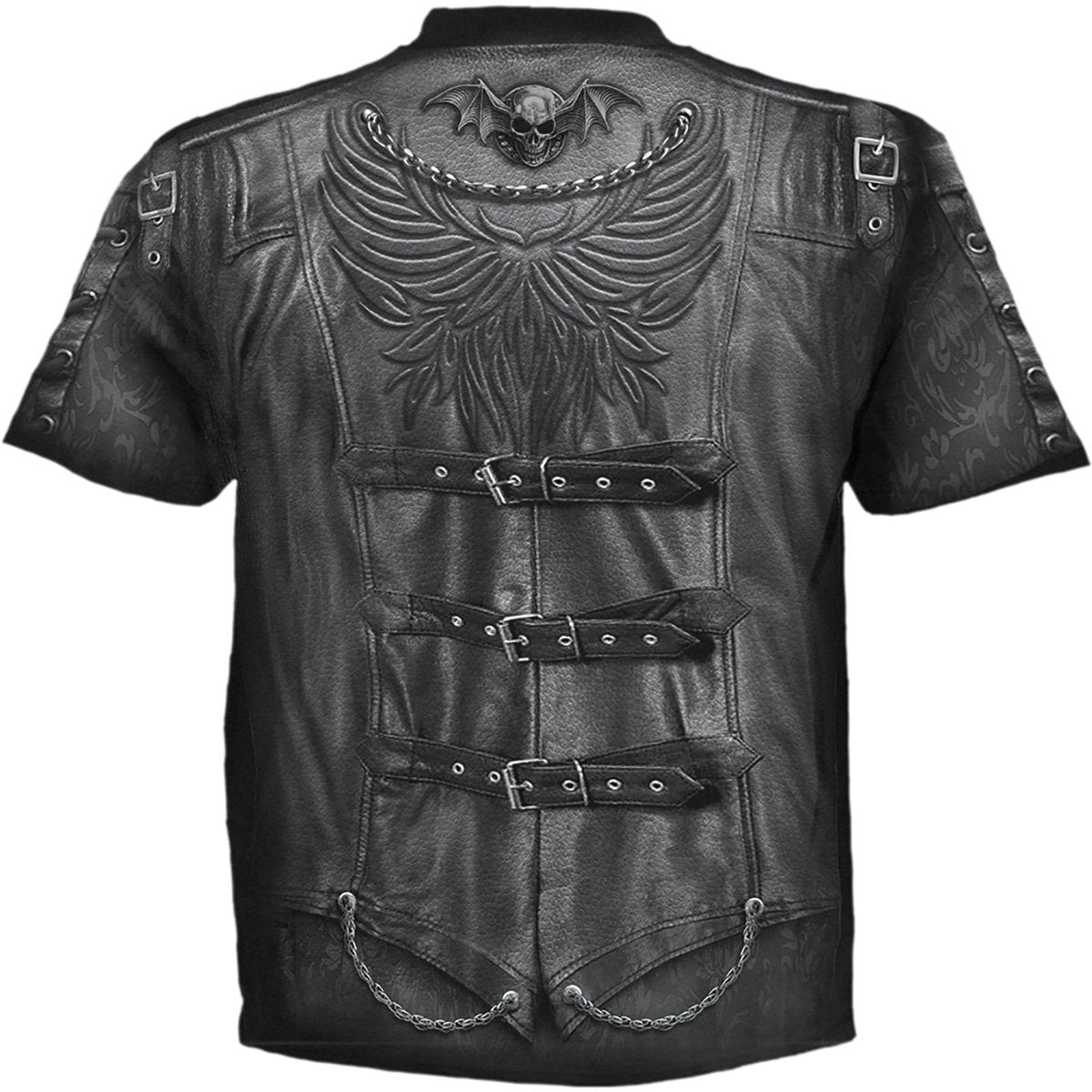 GOTH WRAP - Allover T-Shirt Black