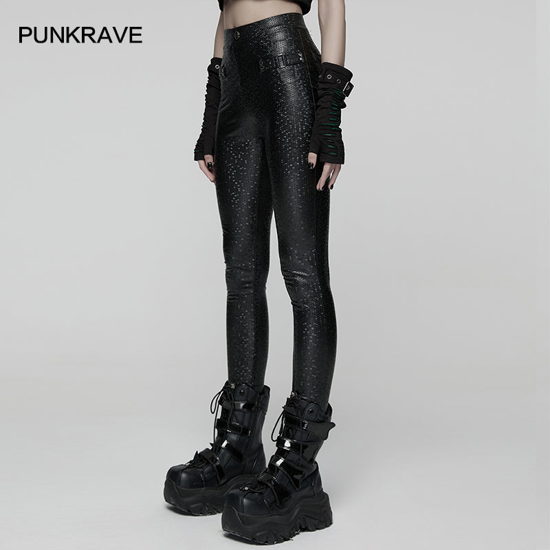 Punk Rave Ravenna Leggings - Black Prism Finish