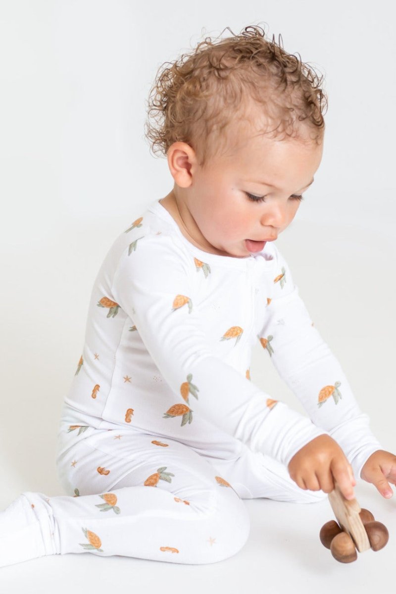 Ocean Bamboo Zip Sleepsuit One Piece