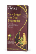 Dexe Dark Brown Hair Dye Shampoo 3-in-1 Permanent Colour for Textured Hair 500ml/16.91 oz