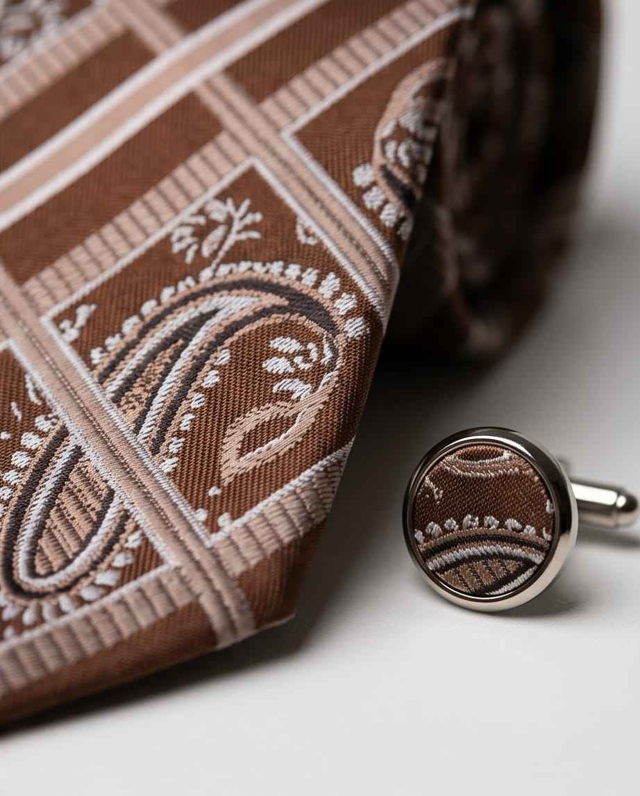 The "Heritage Paisley" Tie & Cufflink Set