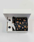The "Golden Bloom" Silk Tie & Cufflink Set