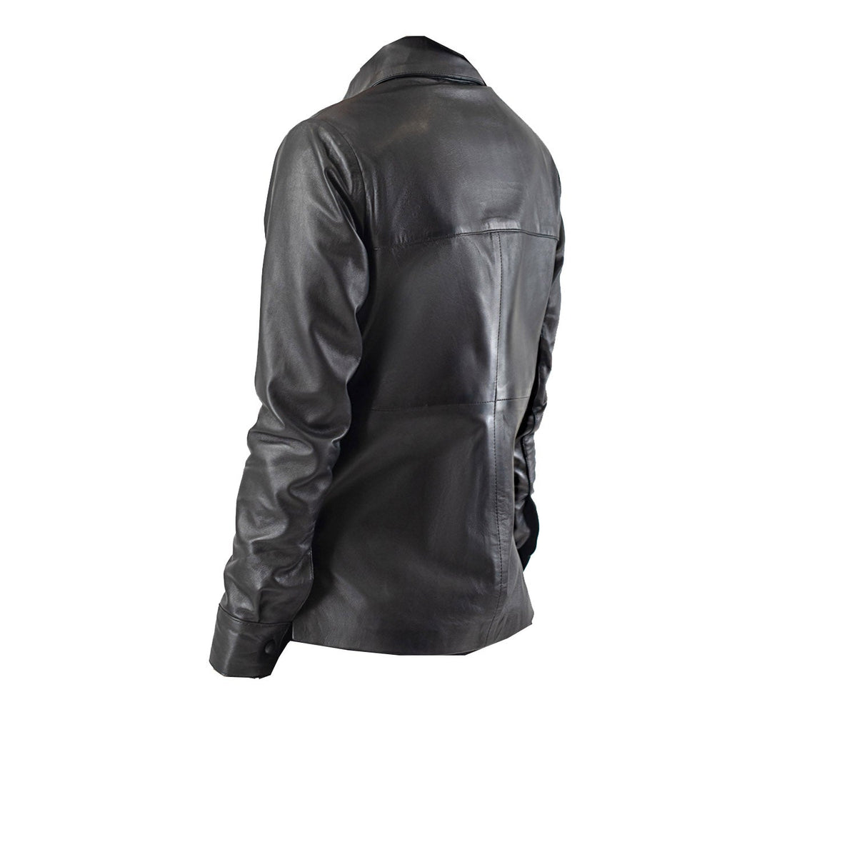 Women's Black Sheepskin Shirt Jacket