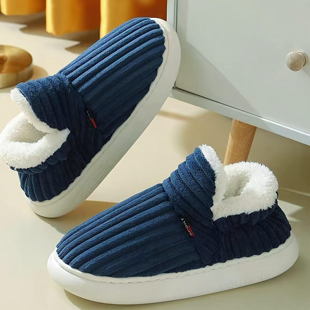 Women's Plush-Lined Winter Slipper Boots - Thick EVA Sole, Indoor/Outdoor Warm Soft Boots