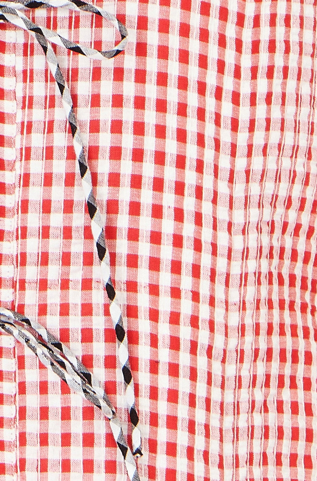 Yumi Black Gingham Reversible Cotton Tie Waistcoat