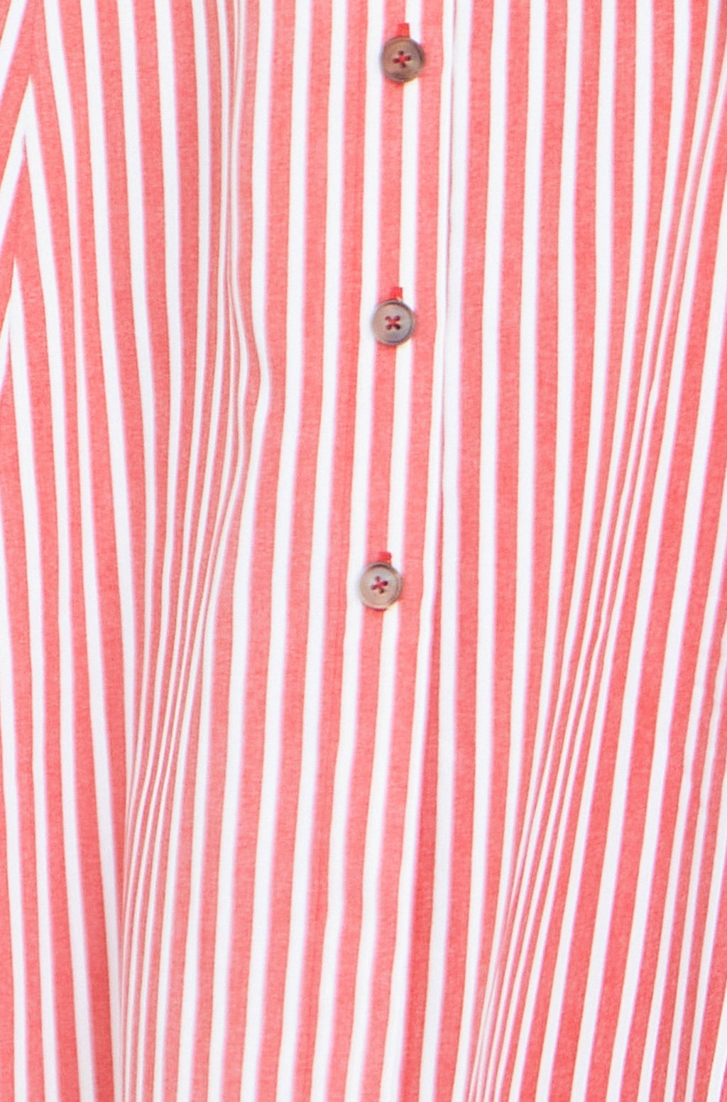 Yumi Red Stripe Midi Sleeveless Shirt Dress