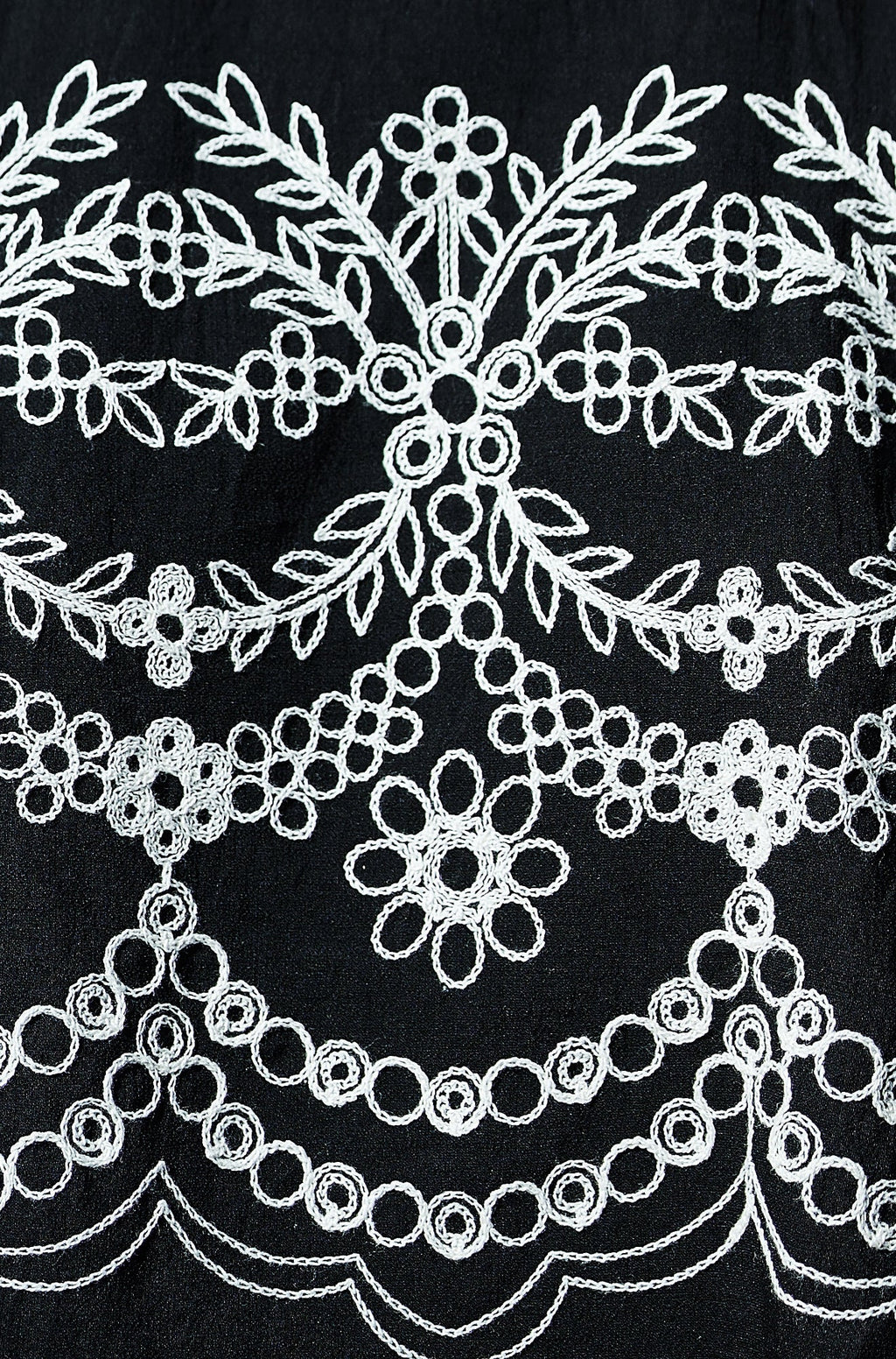 Yumi Black Embroidered Crop Top