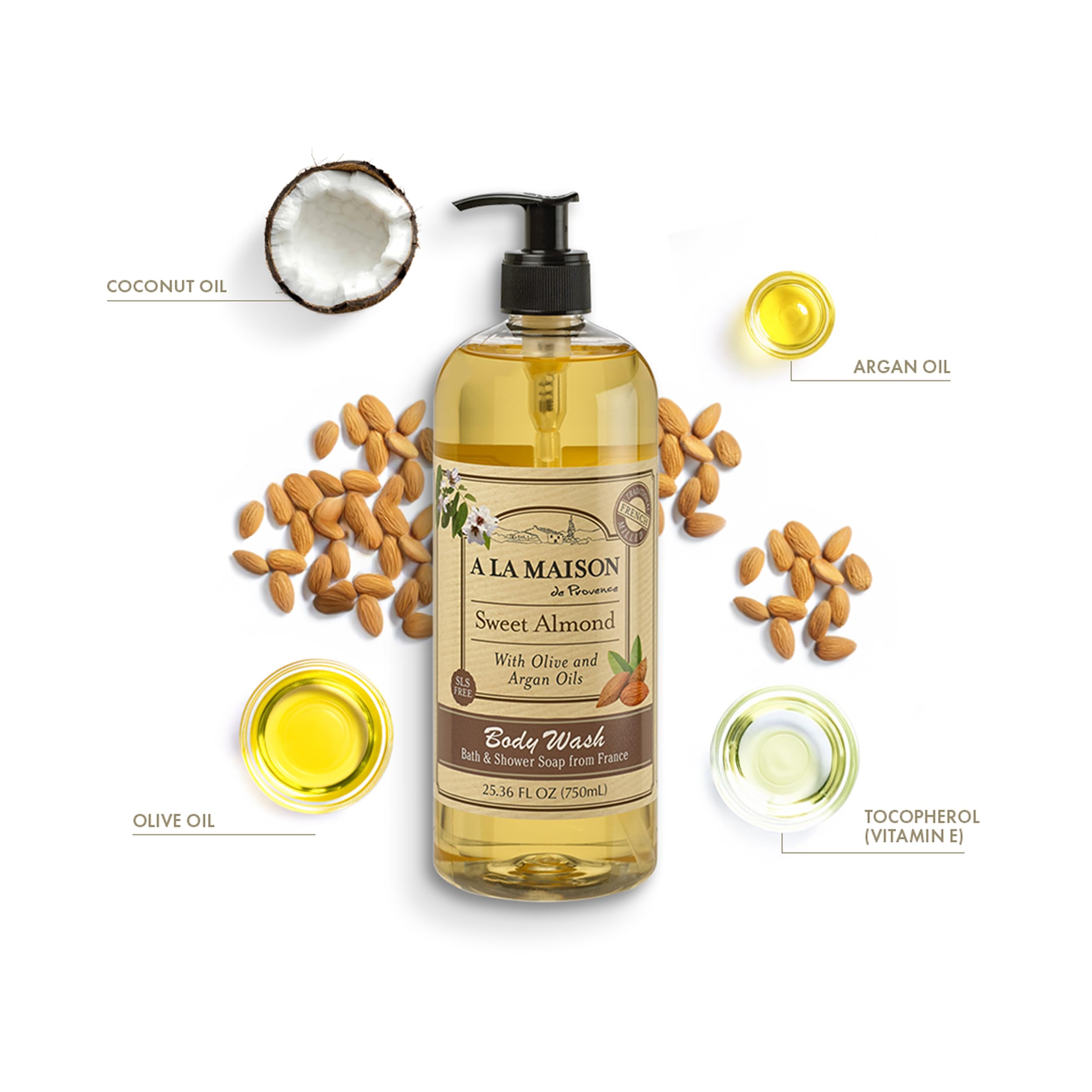 A LA MAISON French Hydrating Liquid Body Wash – Sweet Almond