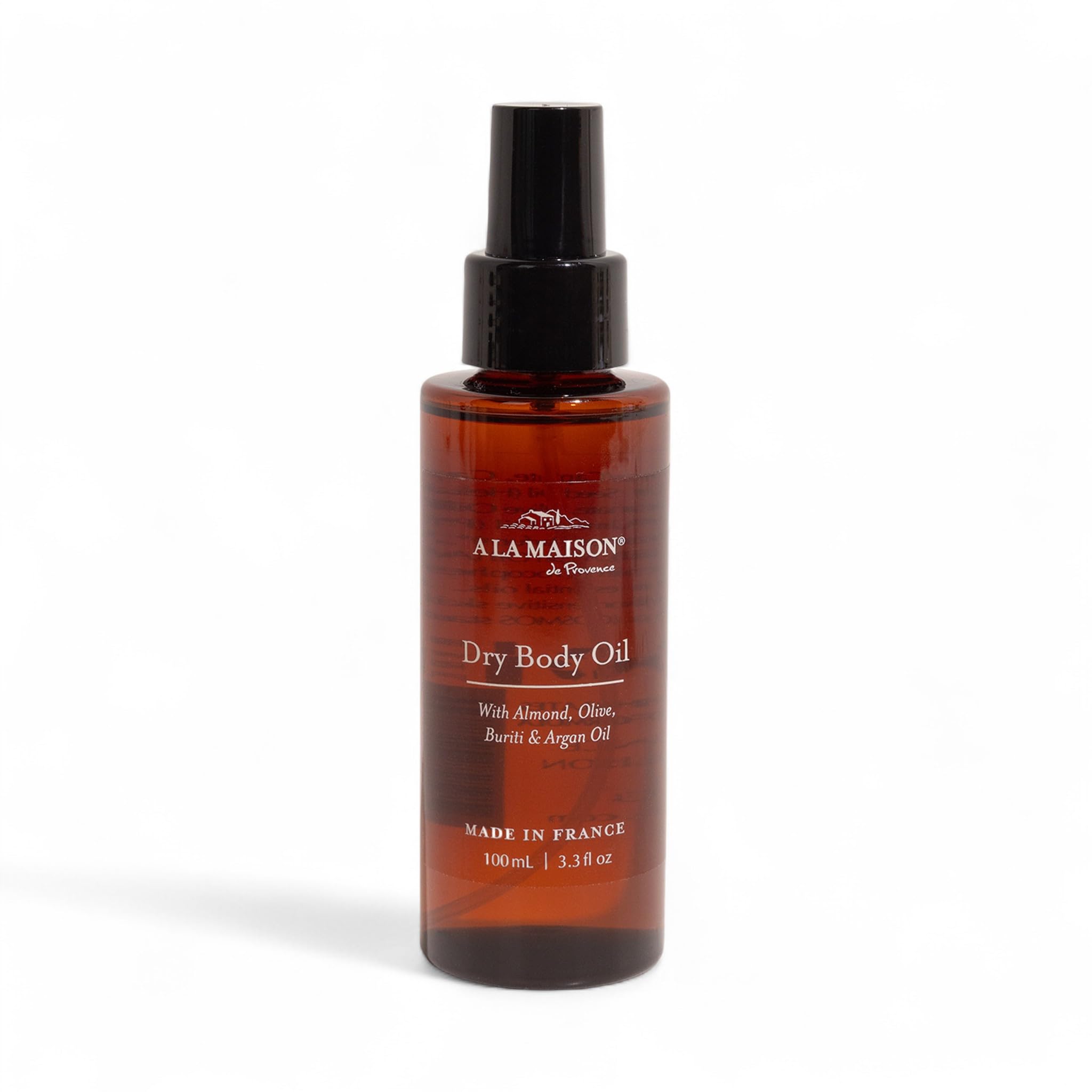 A LA MAISON Dry Body Oil Spray – Lightweight Argan, Sweet Almond & Buriti Oils | Made in France | Amber Collection