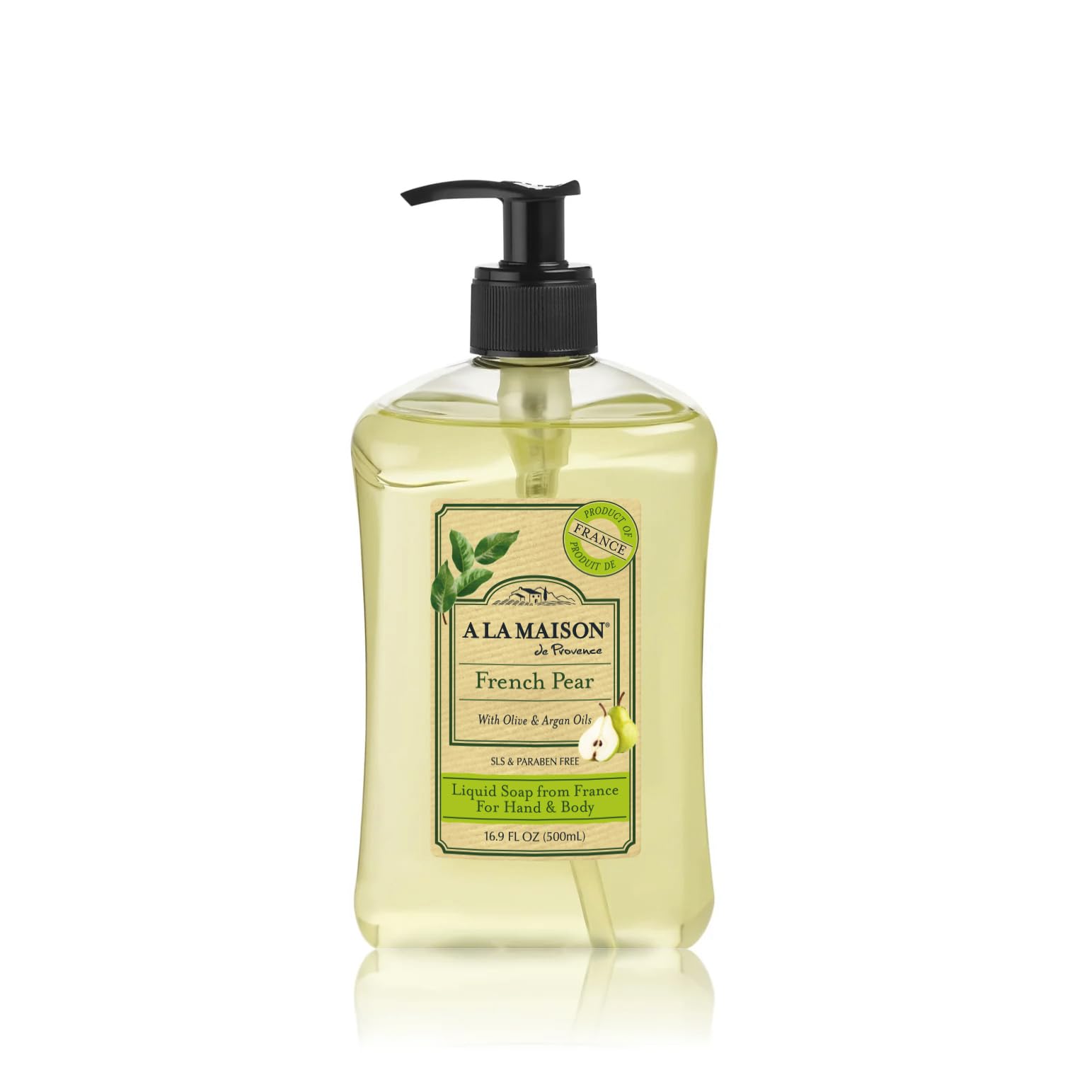 A LA MAISON French Pear Liquid Hand Soap – 16.9 Fl Oz | Plant-Based & Gentle