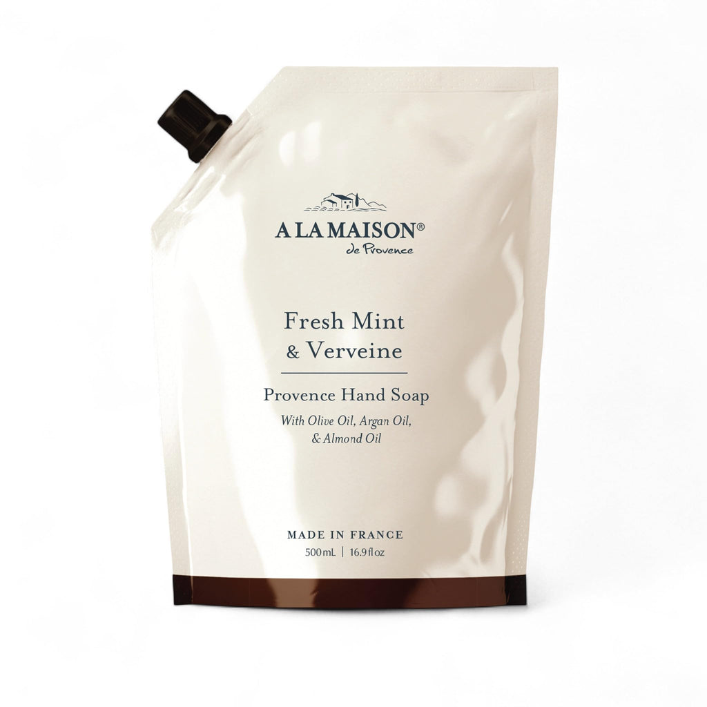 A LA MAISON Hand Soap Refill Pouch – Fresh Mint & Verveine | Eco-Friendly, Plant-Based, Made in France