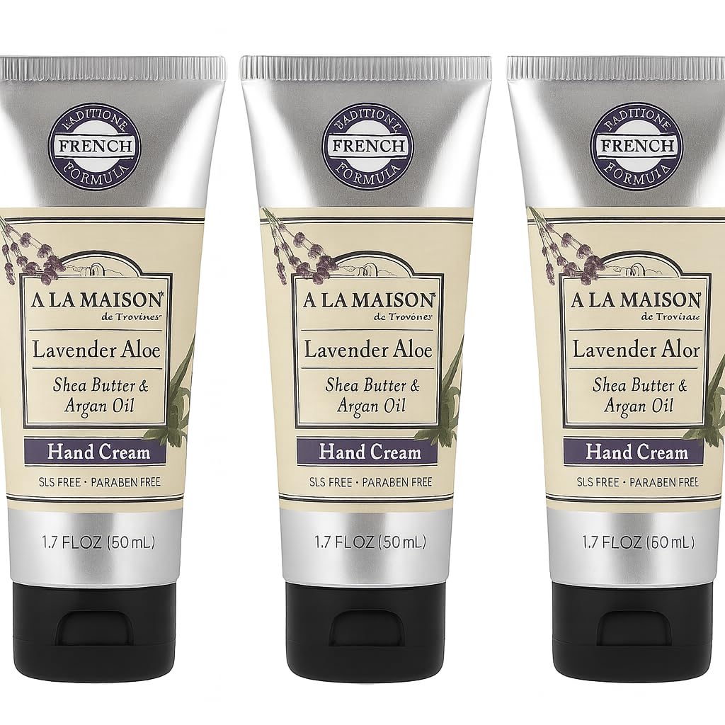 A LA MAISON Lavender Aloe Hand Cream 1.7 oz - 3 Pack | French-Milled Moisturizer
