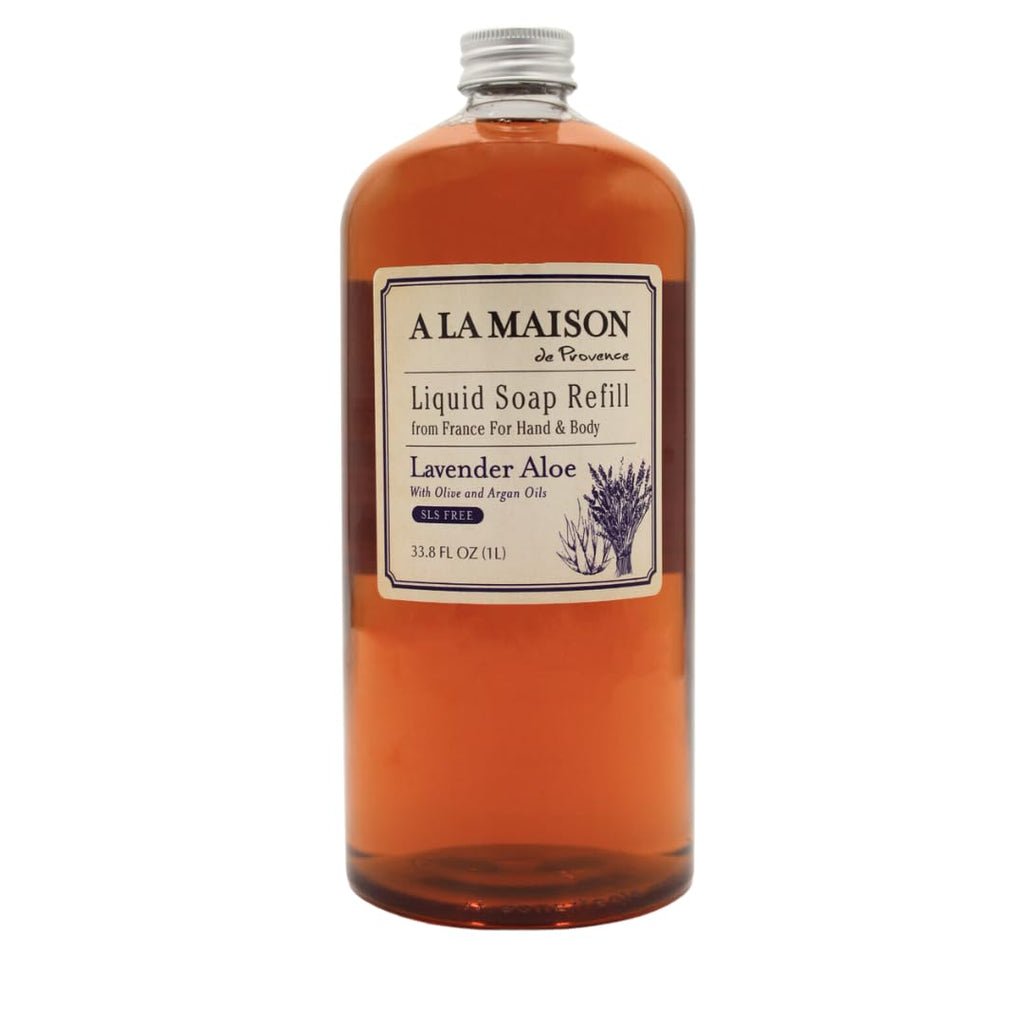 A LA MAISON Lavender Aloe Hand Wash Refill – 33.8 Fl Oz, Plant-Based, Vegan & Cruelty-Free, Made in France
