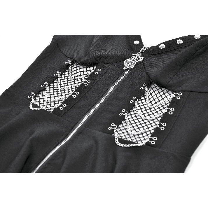 Dark in Love Punk Sleeveless Dress with Chains