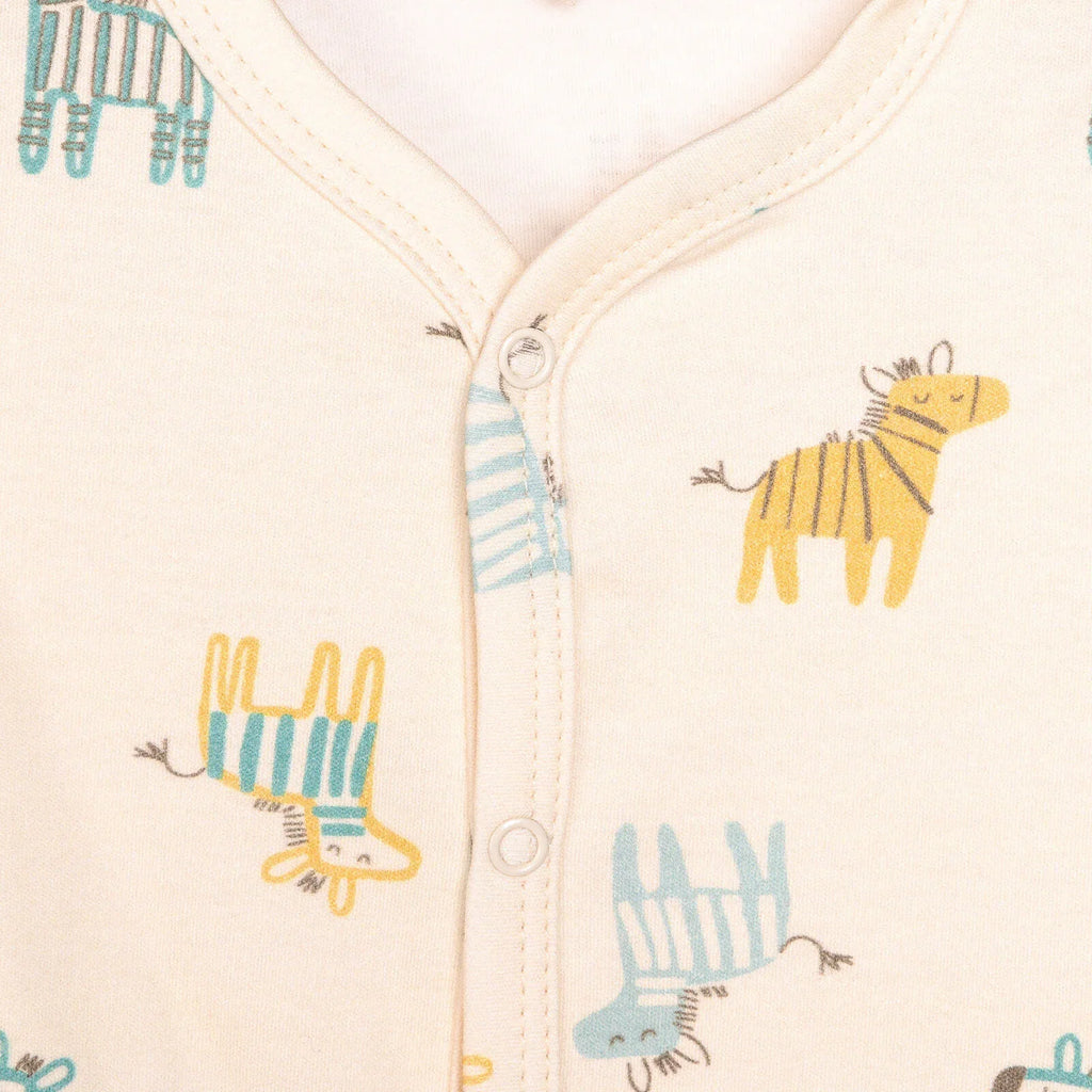 HelloBaby Zebra Print Footed Baby Sleepsuit & Hat Set (Newborn to 9 Months)