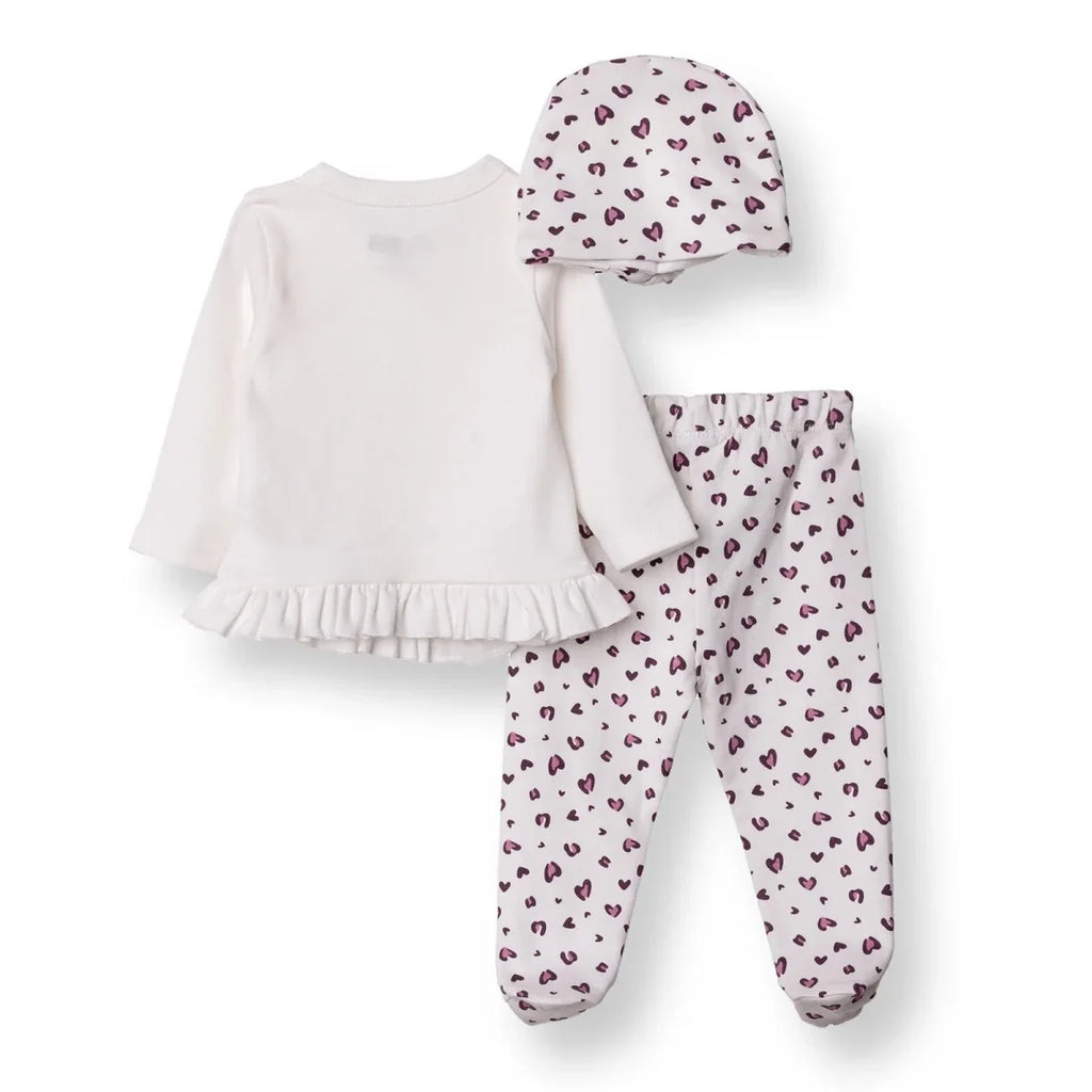 HelloBaby Newborn Body-Hat-Footed Bottom - Ecru