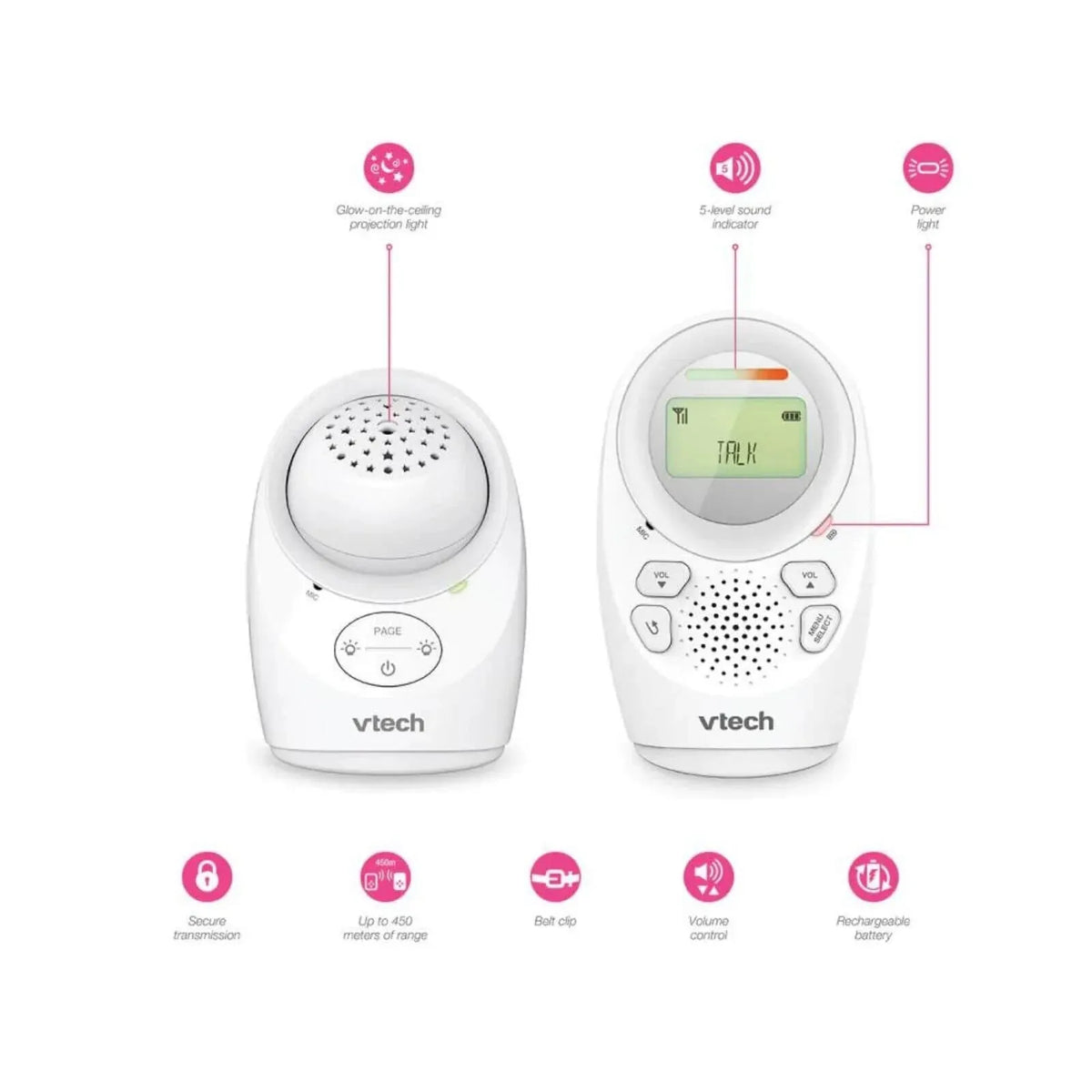 Vtech Digital Audio Monitor with Night Light & Projection