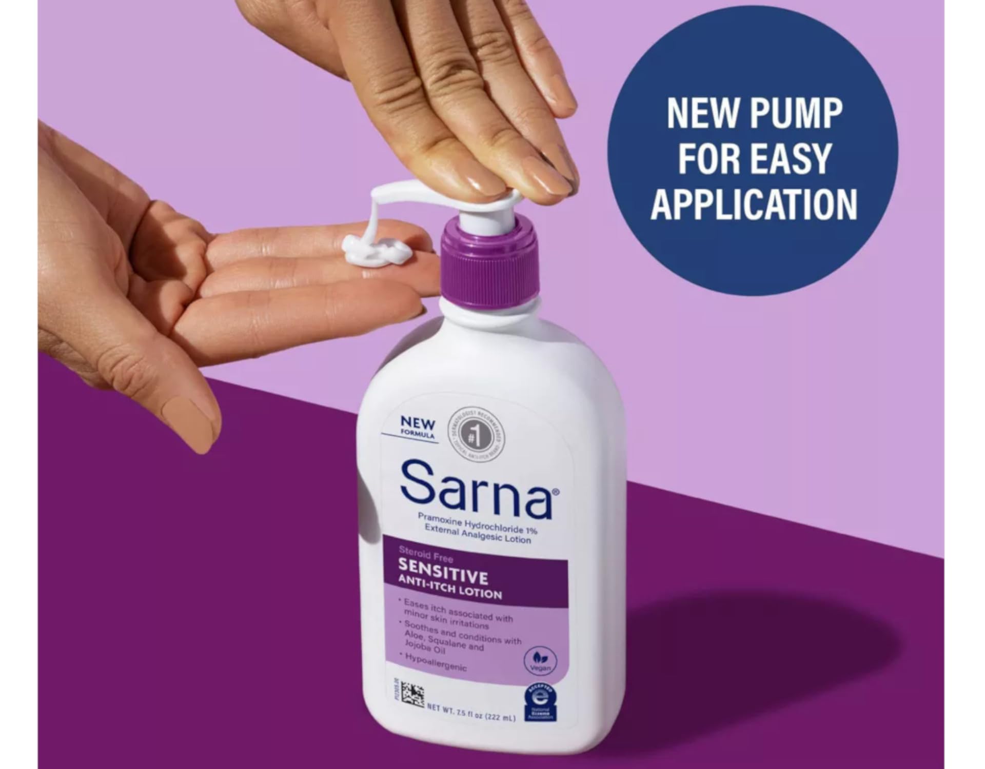 AB Sarna Sensitive Itch Relief Lotion – Fragrance Free, 7.5 Fl. Oz
