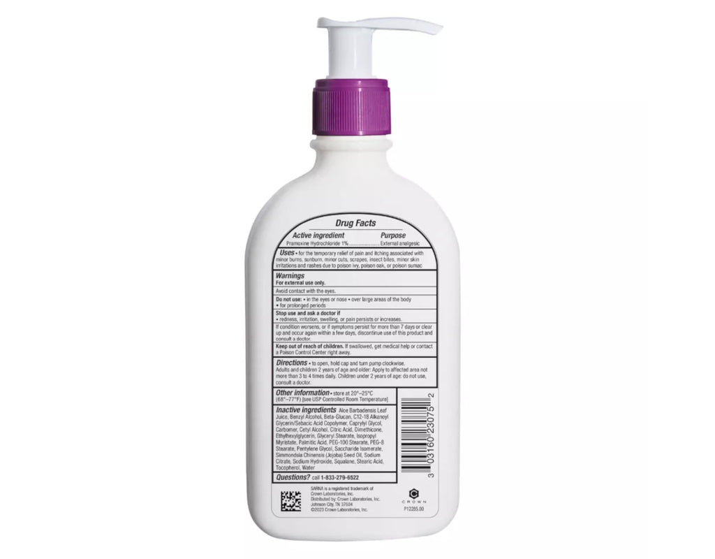 AB Sarna Sensitive Itch Relief Lotion – Fragrance Free, 7.5 Fl. Oz