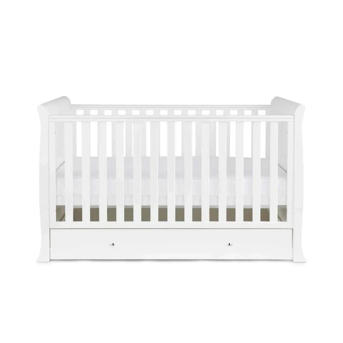 Ickle Bubba Snowdon Classic Cot Bed White - Without Mattress