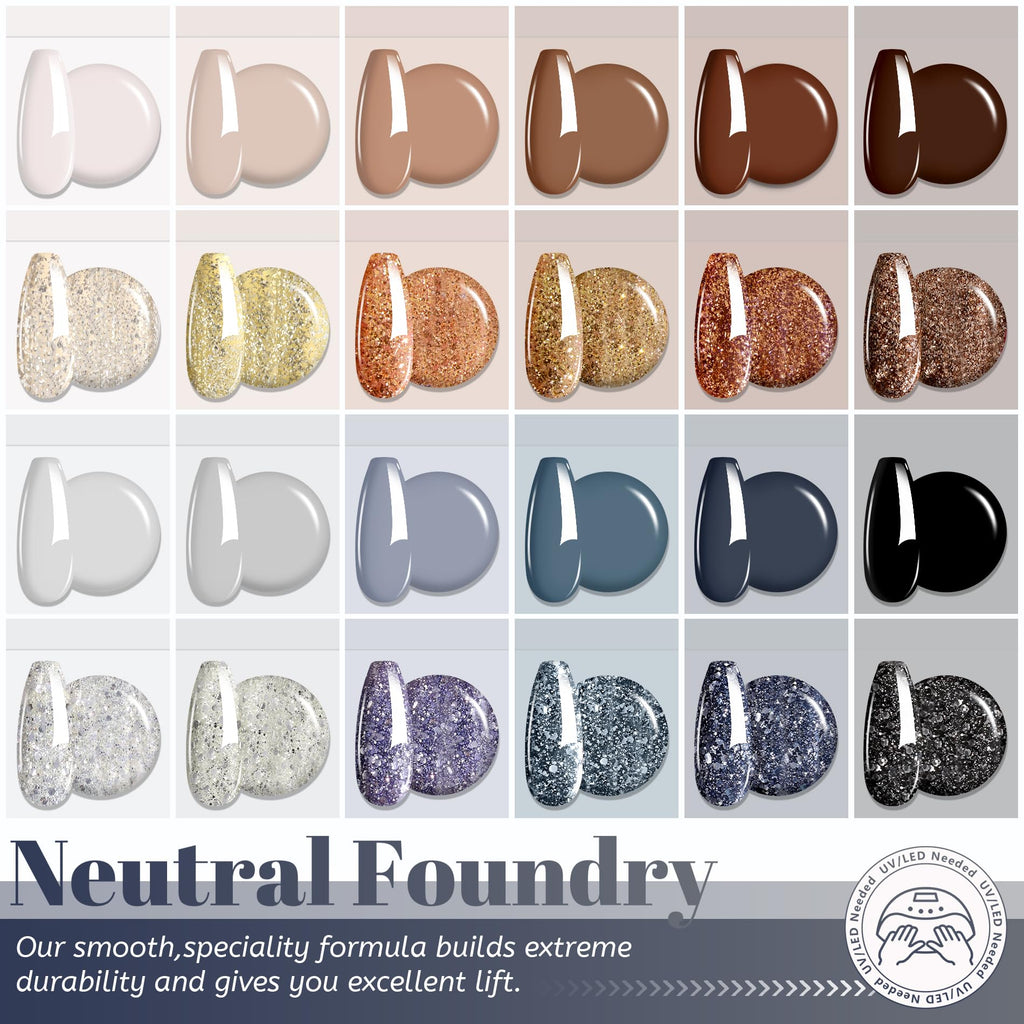 ABAC Fall & Winter Solid Gel Polish Set – Ombre & Pat Paint, Pro Brush