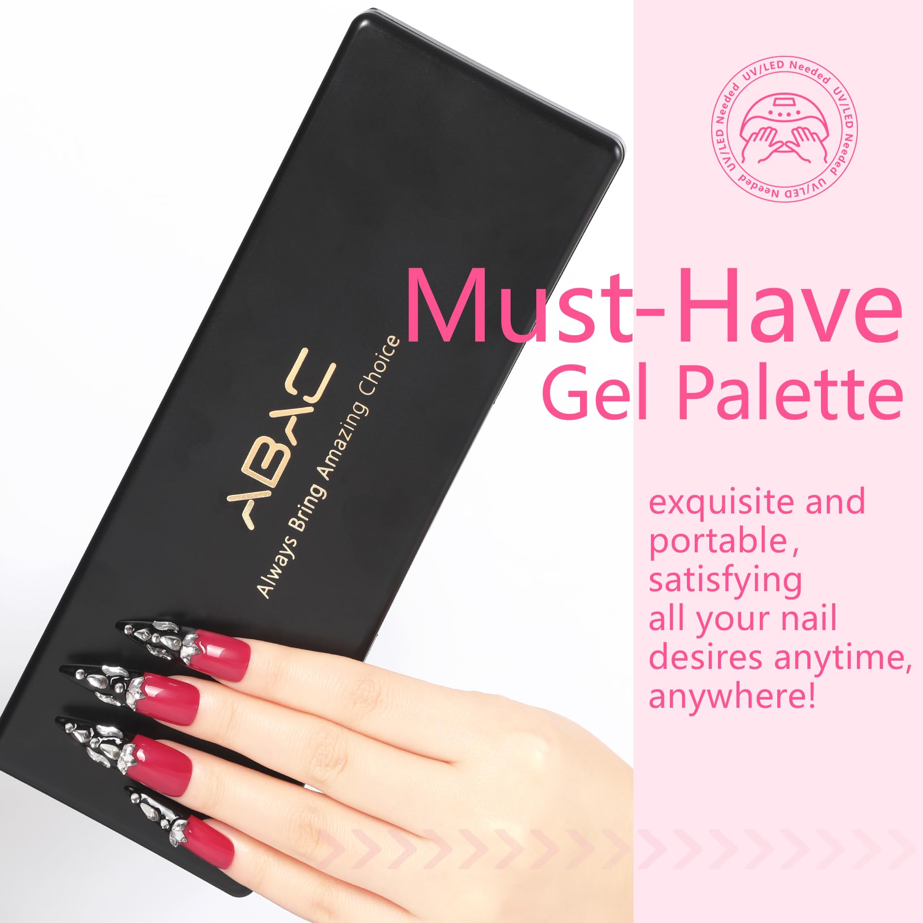 ABAC Solid Gel Nail Polish Kit – 24 Colors, Ombre & Pat Paint, Hema-Free, Double-Ended Brush