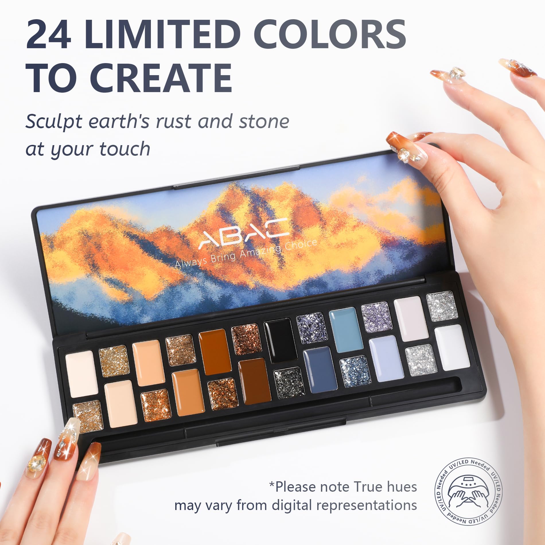 ABAC Fall & Winter Solid Gel Polish Set – Ombre & Pat Paint, Pro Brush