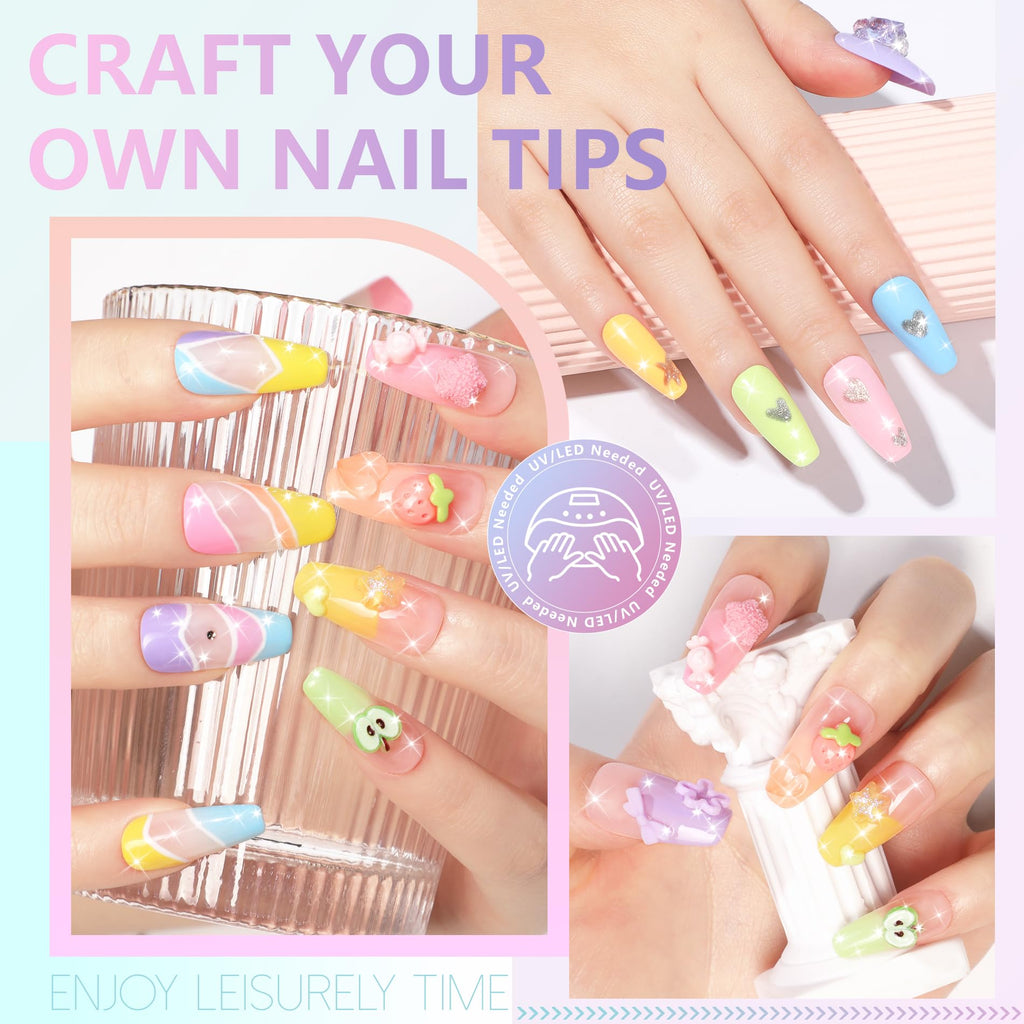 ABAC Pastel Shimmer Gel Polish Kit – 24 Hema-Free Colors for Ombre & Stamp Art