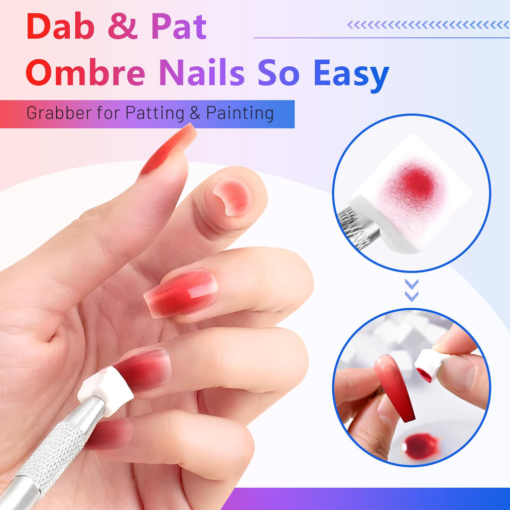ABAC 24-Color Hema-Free Solid Gel Nail Polish Kit | Ombre & Pat Paint Gel, Neon Pink, Yellow & Midnight Shimmer