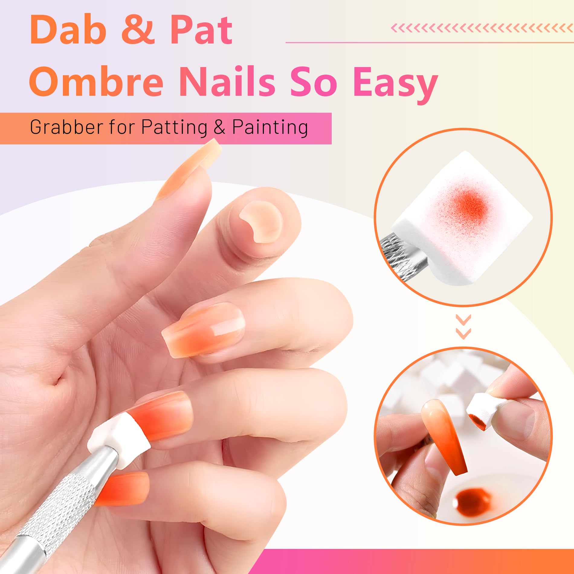 ABAC 24-Color Solid Gel Nail Polish Kit – Rainbow Ombre, HEMA-FREE, LED Cure