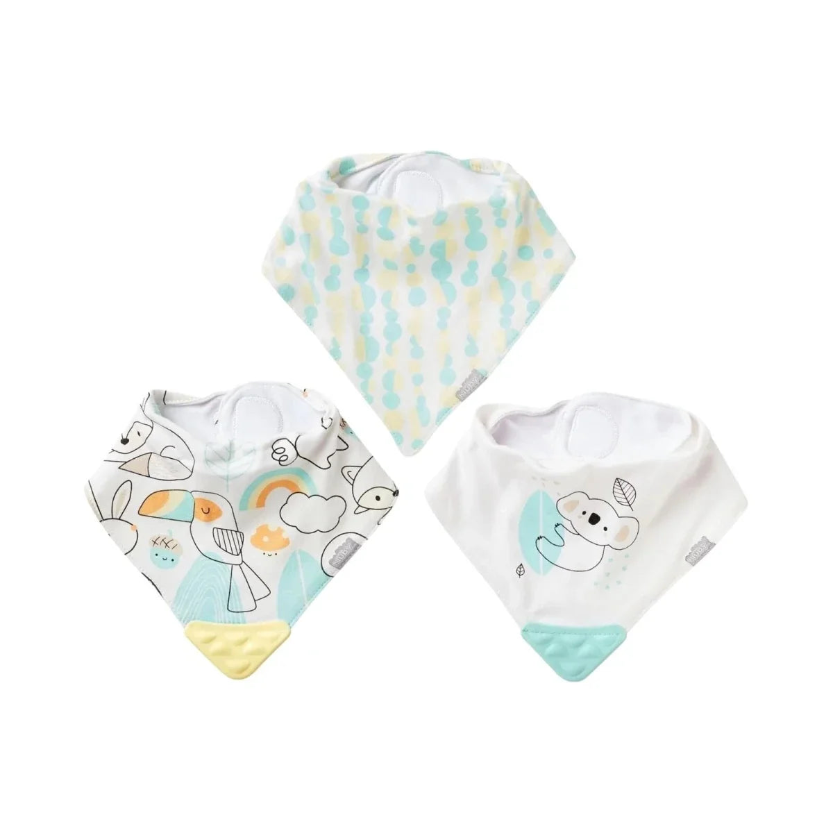 Nuby Bandana Bibs Pack of 3 Assorted