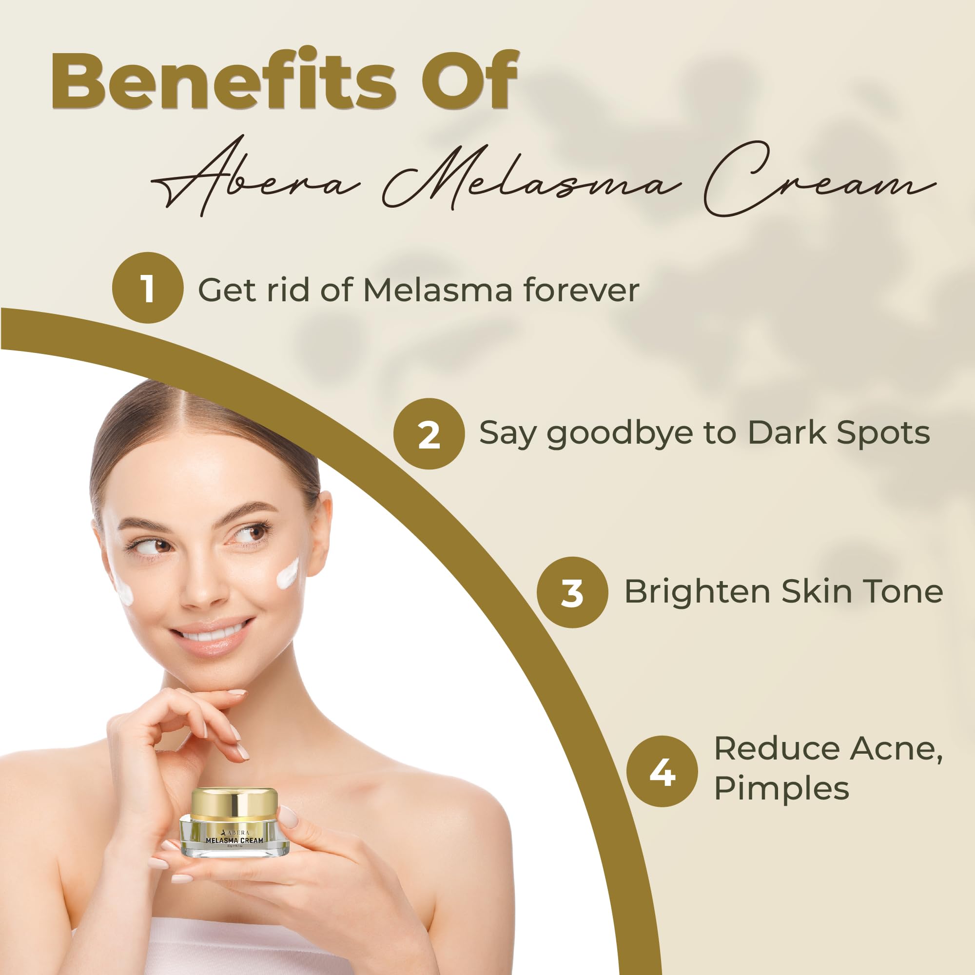 ABERA Melasma Cream - Dark Spot Corrector for Freckles & Sun Spots
