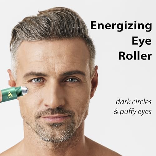 Abera Eye Roller Serum – Mint, Vitamin C & Peptides for Puffiness & Dark Circles | 0.34 fl oz