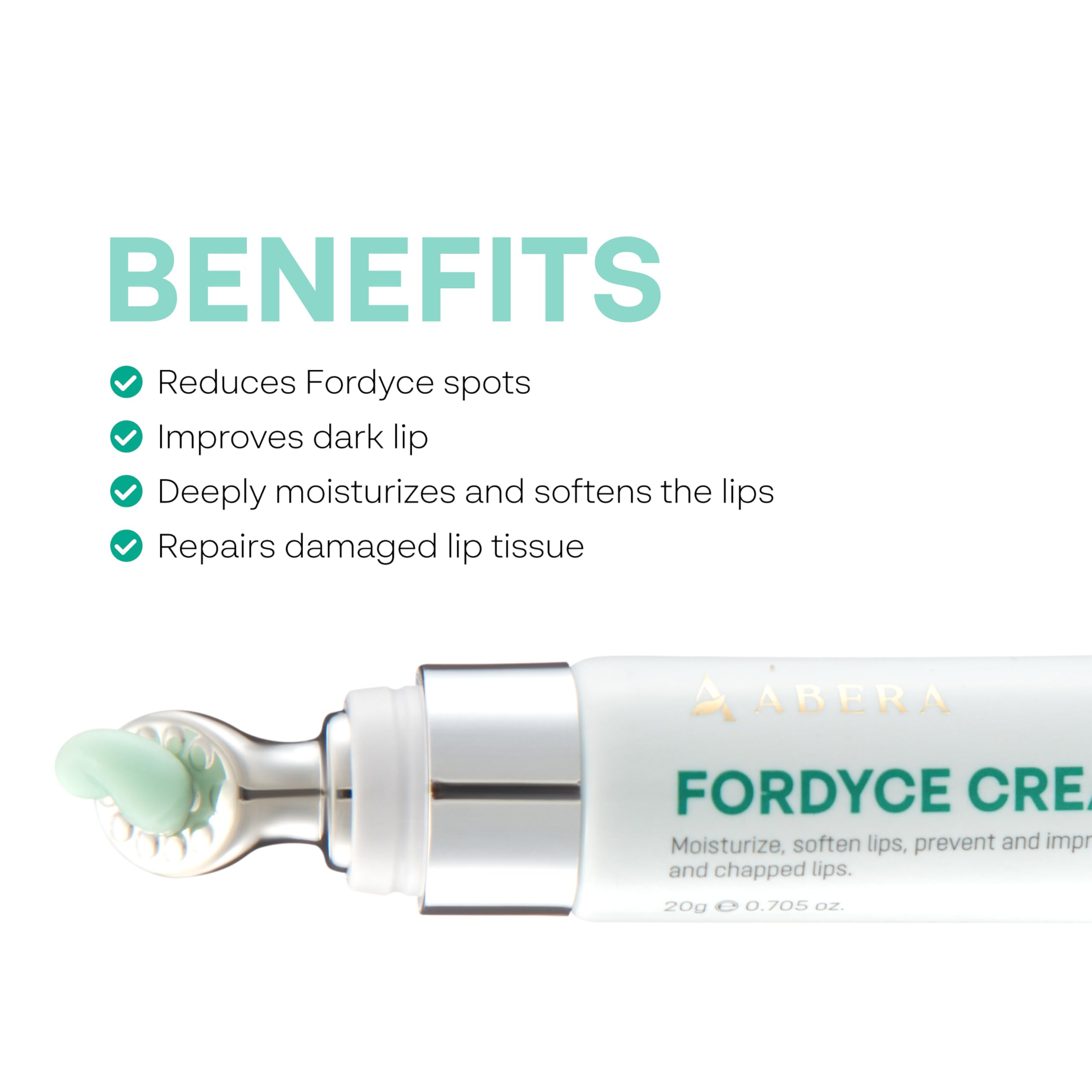 ABERA Fordyce Cream – Advanced HPR Formula for Lips | Fordyce Spot Remover & All-Day Moisturizing (0.7 oz)