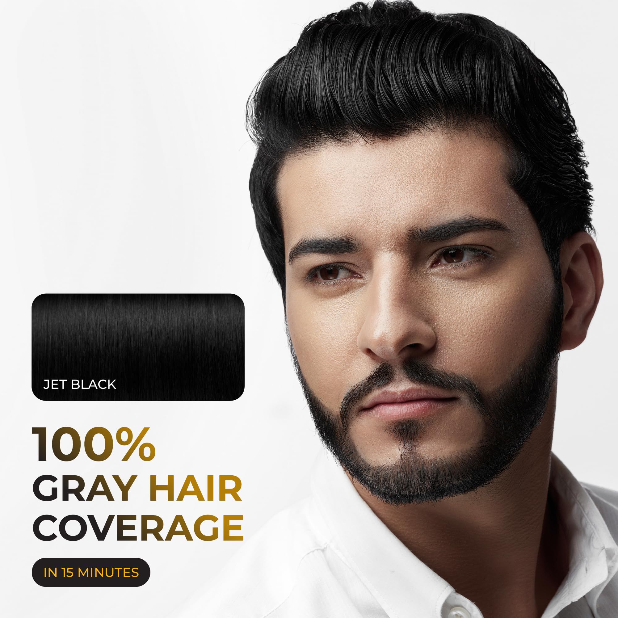 ABERA Hair Dye Shampoo – Black Hair Color for Grey Coverage | One-Wash Treatment (10.1 fl oz)