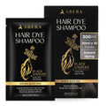 ABERA Hair Dye Shampoo Pack – Black Color for Gray Hair | Travel Size & Long-Lasting One-Wash Solution