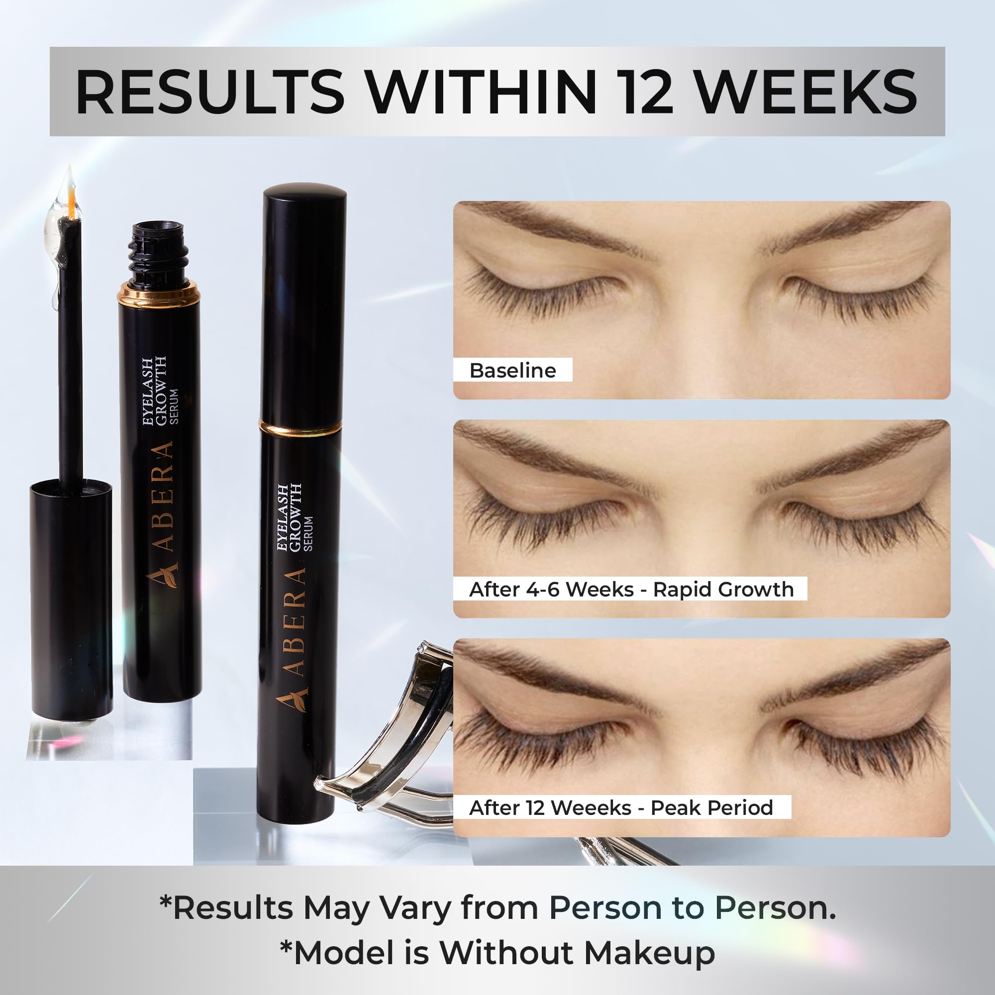 ABERA Misan Eyelash Growth Serum (Upgrade Version) – Natural Lash Booster 3-Pack