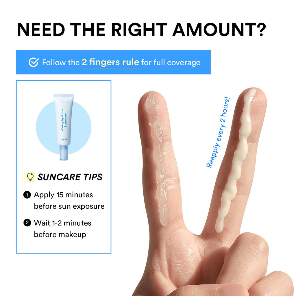 Abib Watery Hyaluron Sunscreen Moisture Tube SPF 30 50ml – Lightweight, No White Cast