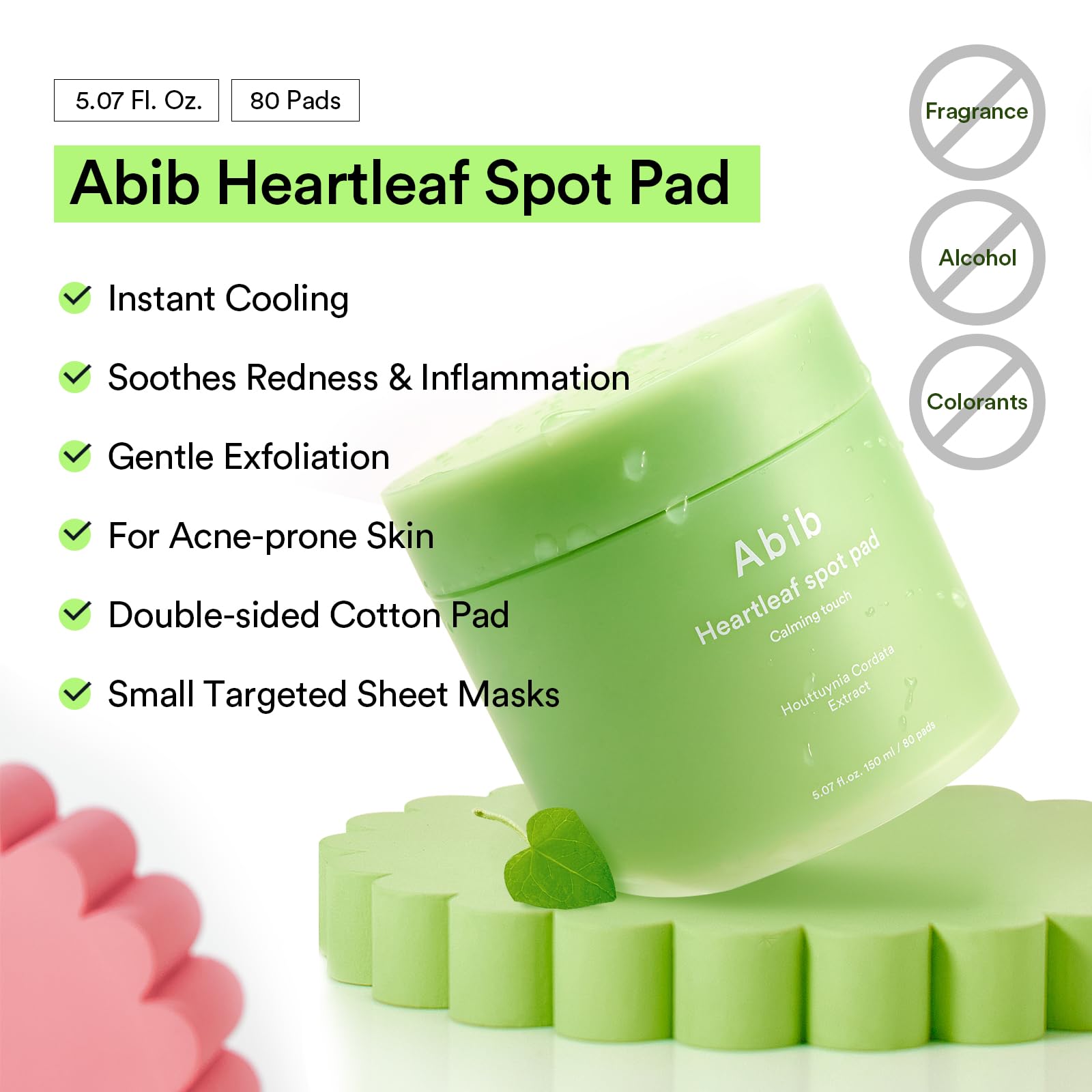 Abib Heartleaf Spot Pad Duo Set – 160 Pads, Korean Acne Soothing Toner Pads (10.14 fl oz)